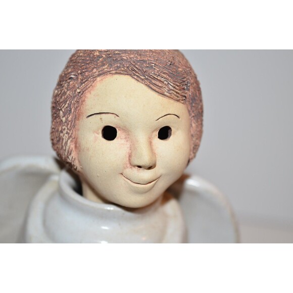 Vtg Rita Ward Pottery Angel of Light Oil Burning Lamp Statue handmade signed - Picture 12 of 13